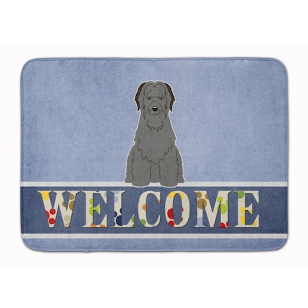 Carolines Treasures Briard Black Welcome Machine Washable Memory Foam Mat BB5662RUG